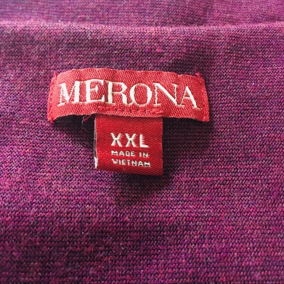 Merona Size XXL maroon side zip cocktail dress - Picture 5 of 8